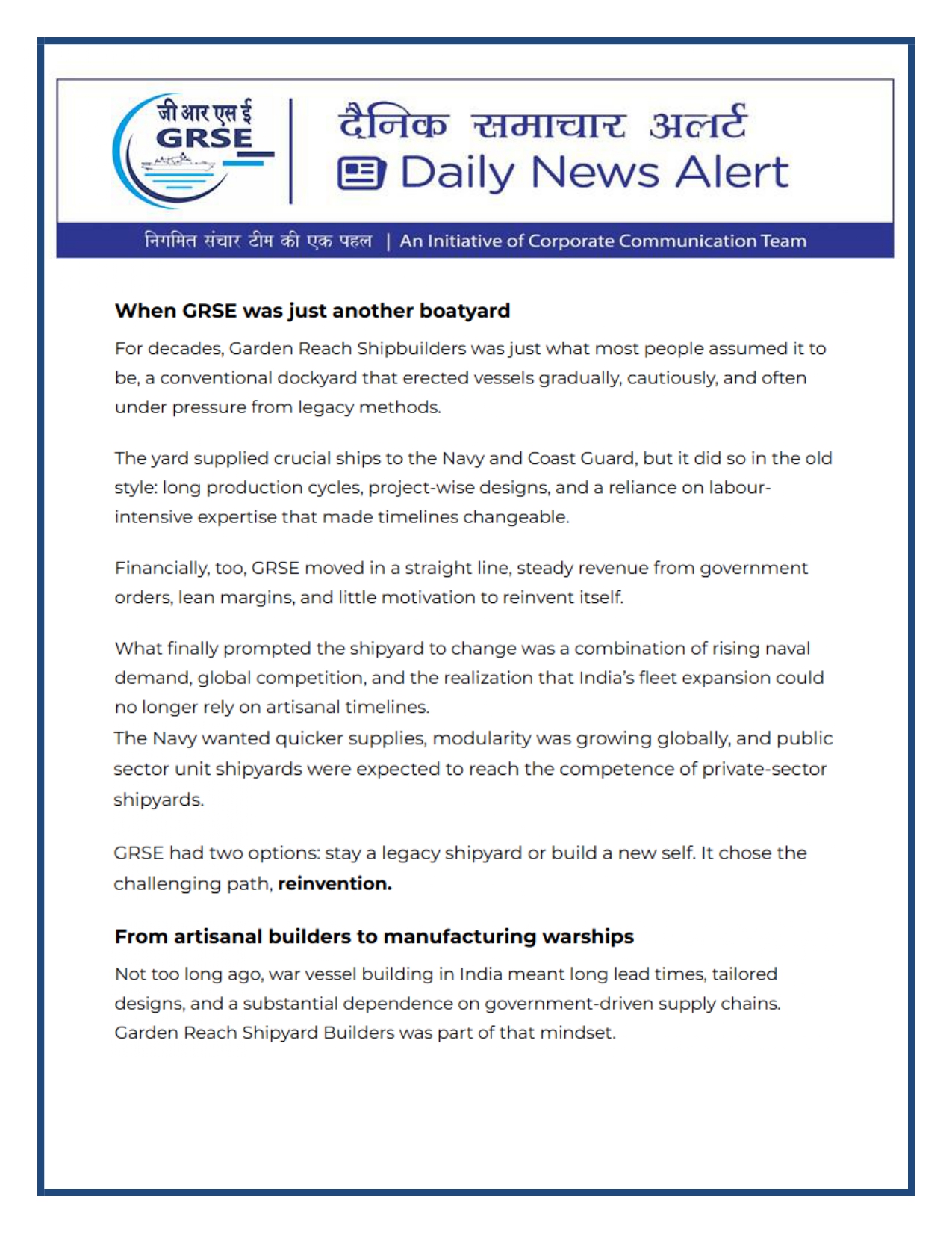  Press Coverage: 08 DEC 25: FINANCIAL EXPRESS 